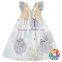 Cartoon Animal Print Flutter Sleeve Summer Girl dress