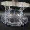 Easy and convenient Pop Plastic Cosmetic Display Stand, Acrylic Cosmetics Carousel Rotates 360 degrees