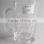 clear glass beer mugs wholesale with color changing