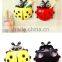 Cute Cartoon Ladybug Kids Wall Suction Cup Mount Toothbrush Box Travel Organizer Plastic Box Storage Organizer