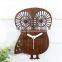 hollow animal wall electronic clock wood