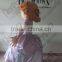 Lilac dress crown princess cartoon mascot costume