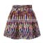 2015 New Fashion Hot Pinted Petite Box Pleat Flippy Skirt