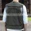 worested cotton and polyester hawking fishing hunting vest with multipockets