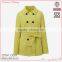 China factory custom made twill khaki double breasted short trench coat for women