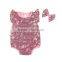 Sequin Baby Romper Toddler Rompers Newborn Baby Clothes with bow