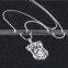 Best selling fashion zinc alloy silver cool Pekingese dog head necklace