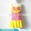 stars one piece yellow swimwear