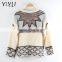 Women Jacquard Geometric Pattern holiday sweater christmas ladies sweater wholesaler