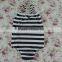 hottest selling infant custom swimwear black and white stripes gallus cotton backless swimwear fresh swimwear top popular summer