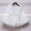 White Faux Fur Ladies Winter Wedding Wrap Formal Dress Shawl