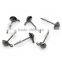 Earring Findings Ear Studs Round Gunmetal W/Stoppers&Loop 14x7mm,500 Pairs