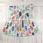 Factory price different styles luxury feather print knee length dress