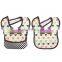 blue letters pattern printed baby bib cotton
