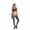Moshiner Leggings Polyester Spandex Seamless Gloss Pants High Waisted Women's Faux Leather Stretch Skinny Pants Leggings