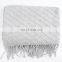TOROS fashion winter acrylic scarf plain solid color wrinkle scarf with long tassel knit shawl scarf