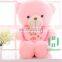 HI CE hot selling plush teddy bear with red heart ,stuffed red heart teddy bear valentine's gift