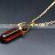 Wholesale natural agate chip stone Crystal act the role six Anglecylindrical simple fashion pendulum pendant necklace