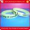 Fashional design one color printing silicone bracelet rubber wristband for promotion