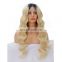 brazilian blond 613 human hair bundles with closure cuticle aligned hair