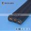 3 core black special flat pvc elevator cable