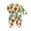 Black Dots Sunflower Long Sleeves Romper Newborn Girl Clothes Jumpsuit One Piece