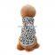New fashion leopard print simple design french bull dog hoodies plain pet clothes