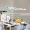 Modern Wave LED Pendant Light Dimmable Fixture Ceiling Chandelier Light LED Hanging Light Fixture for Contemporary Living Room
