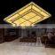 Personality led lamp crystal ceiling lamp square stainless steel wire cutting led crystal lamp creative lighting
