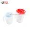 Taizhou direct factory excellent quality custom design kitchenware cheap price 1L PP plastic water jug with handle mould