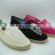 Wholesale slip-on woman canvas casulal shoes espadrilles