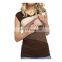 Women Summer Fashion Short Sleeved Pregnant Tops Top Loose Spell Color Breastfeeding Tops For Pregnant Women Lactation