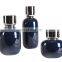 High Temperature Deep Blue General Jar  Sliver Lid Ceramic Vase Porcelain Vase  For Home Decor