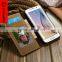 Retro Canvas pattern stand leather flip case for Samsung galaxy s7 s7edge s6 s6edge
