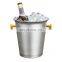 Top Sale Countertop Promotional Custom Wholesale Metal Silver Exclusive Steel Stainless Ice Bucket