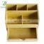 New Product Multi-function Organic Bamboo Desktop Organizer