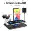 QI Multi Function 3in1 Universal Phone Stand Fast Mobile 4 In 1 Wireless Charger