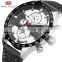 MINI FOCUS MF0002G 2018 New Fashion Big Dial Calendar Chronograph Analog Men Business Watches Luxury Leather Strap Dual Display