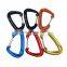 6PCS/Set Climbing Carabiner Outdoor Activity Hooks Hammock Carabiner Clip 22KN Aviation Aluminum Wire Gate Snap Hook