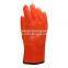 High Visible Orange Chemical&Oil Resistant PVC Insulated Cold Weather Gloves