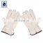 White Color Straight Thumb Color Binding Fashionable Leather Gloves Supplier