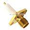 SMA Female 4 Hole Flange Panel Mount Solder Coaixal Connector long pin gold plated