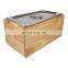 Wood Compost Bin Kitchen with Stainless Steel Counter Compost Bin Countertop Compost Bin with Lid and Bamboo Box