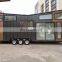 Factory direct price professional custom Detachable trailer container house shop container mobile on wheels