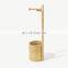 Handmade Organic Natural Freestanding Rattan Toilet Roll Paper Holder Woven Natural vietnam cheap wholesale