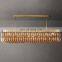 High ceiling amber glass blown chandelier rectangular lighting modern luxury large for hotel restaurant personality
