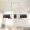 Modern Industrial Style Leaf shape oval fabric shade Chandelier Light Fixture For Living Dining Room Kitchen Island Foyer Lobby