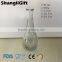 Embossed Home Decor 900ml Tall Clear Glass Vase