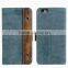 Genuine Leather & Denim Jean Flip Cell Phone Case/Booklet With Card Slots for iPhone 6/6plus for lady/female                        
                                                Quality Choice
