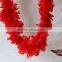 Wholesale Flat Fluffy Turkey Ruff Feather Boas Red 135g/72"